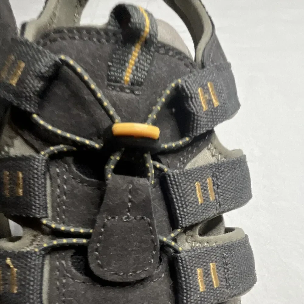 Croft & Barrow Men's Fisherman Sandals Gray/Black Lace Up US 11 M